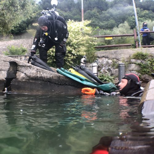 Attività di recupero della 19a rete "fantasma " con Guardia Costiera e Polizia del Lago D'Iseo